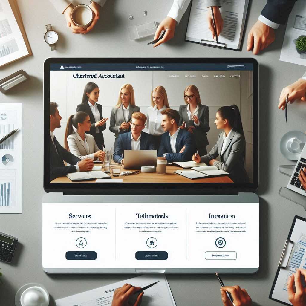 Professional website development for accounting firms showcasing tailored solutions by Dishashree Softtech Private Limited.
